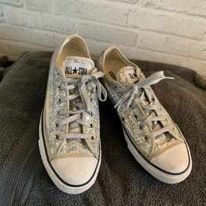 Converse sequin shoes